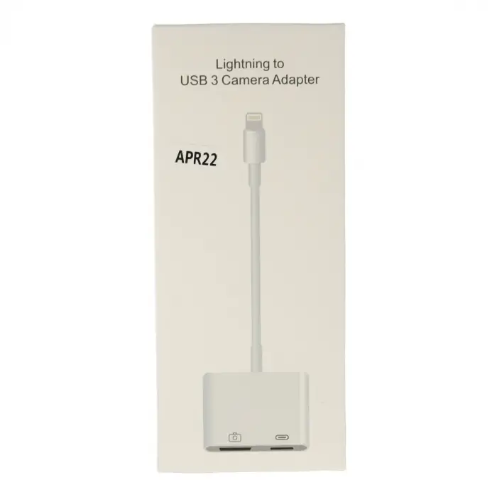 Apr22 Iphone Otg 2in1 - Beyaz