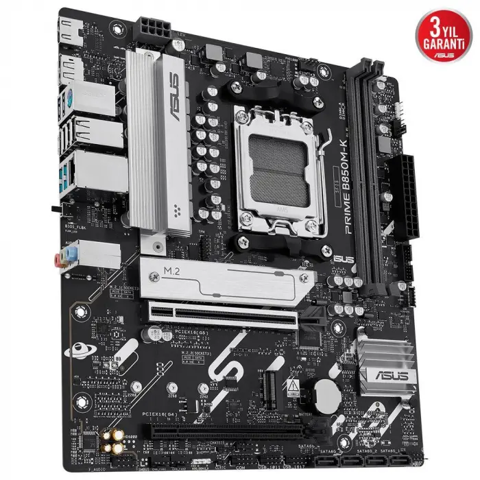 Asus Prime B850M-K AM5 DDR5 Ses GLAN DP-HDMI SATA3 USB3.2 mATX Anakart (KDO)