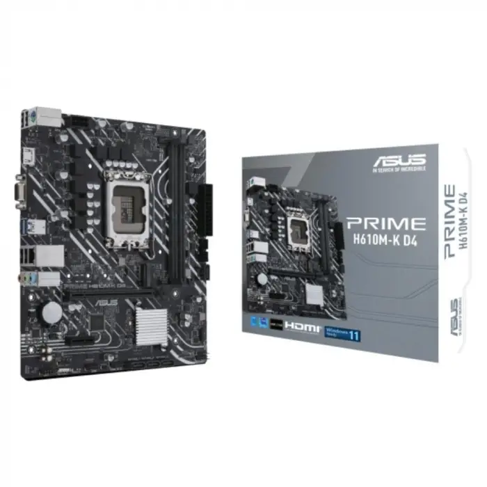 Asus Prime H610M-K D4 Argb 3200Mhz Ddr4 Soket 1700 M.2 Hdmı D-Sub Matx Anakart (KDO)
