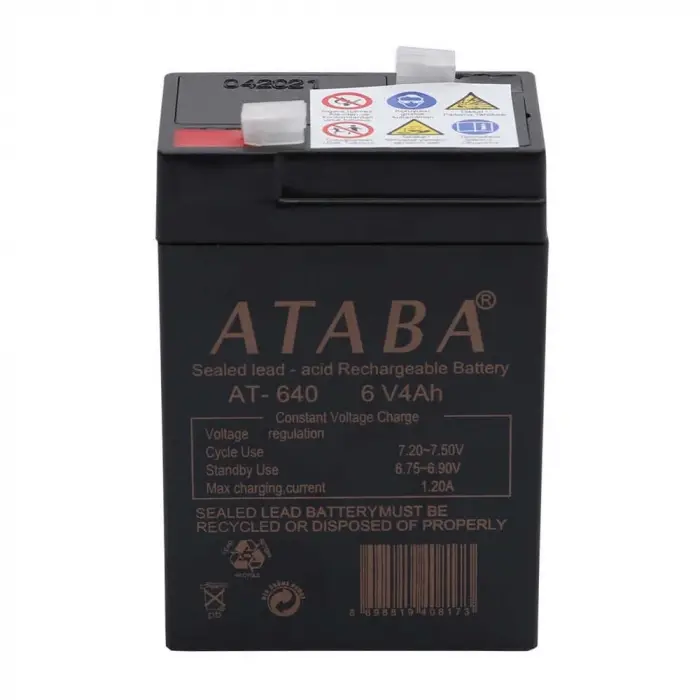 Ataba At-640 6v 4ah Işıldak Aküsü