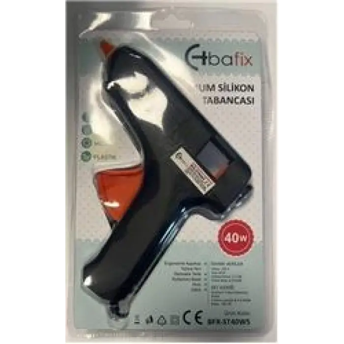 Bafix Mum Silikon Tabancası Siyah 40W (KDO)