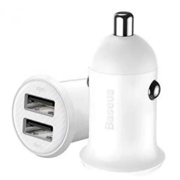 BASEUS CCALLP-02 Grain Pro Araç İçi Şarj Cihazı Beyaz