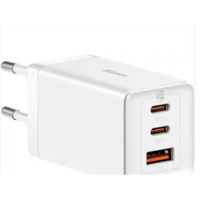 BASEUS CCGP120202 GaN5 Pro 2C+U 65W Şarj Cihazı Beyaz