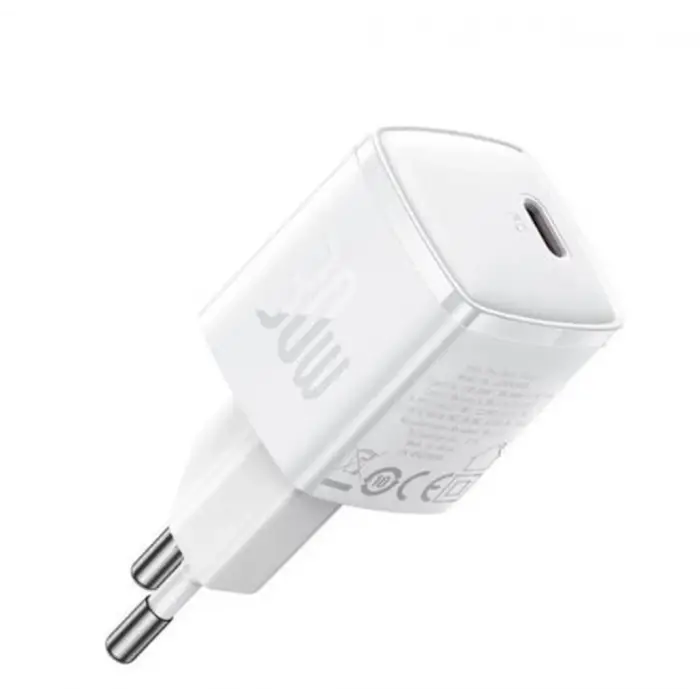 Baseus CCXF000302 30W USB-C Beyaz Şarj Adaptörü (KDO)