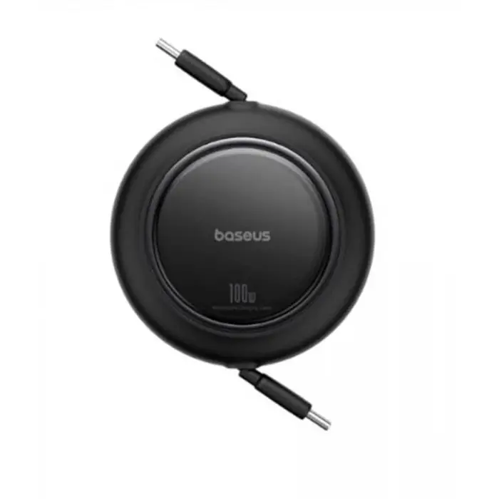Baseus P10364500113-00  Free2 Pull Mini Kablolu USB-C 100W Şarj Kablosu Siyah (KDO)