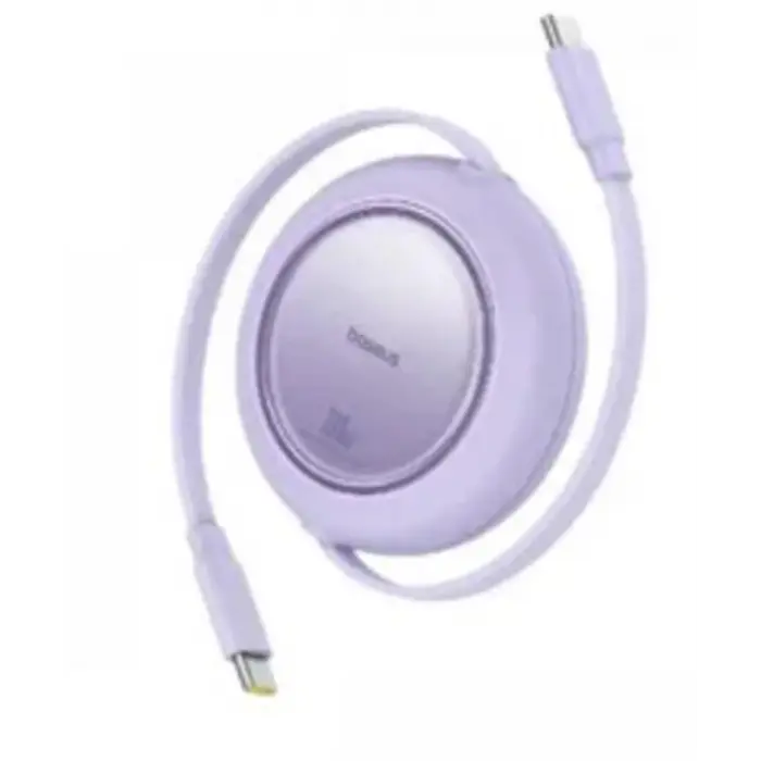 Baseus P10364500213-00 Free2 Pull Mini Kablolu USB-C 100W 2M Mor Şarj Kablosu (KDO)