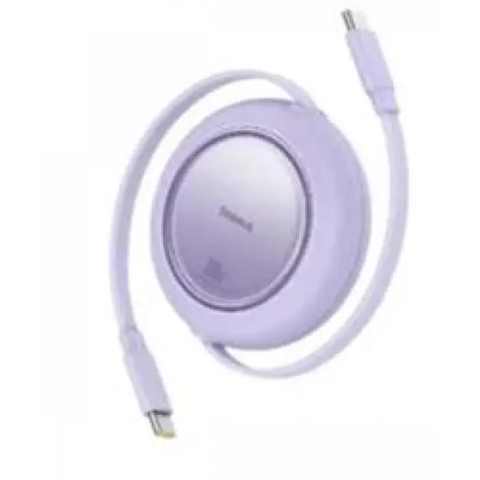 Baseus P10364500213-00 Free2 Pull Mini Kablolu USB-C 100W 2M Mor Şarj Kablosu (KDO)