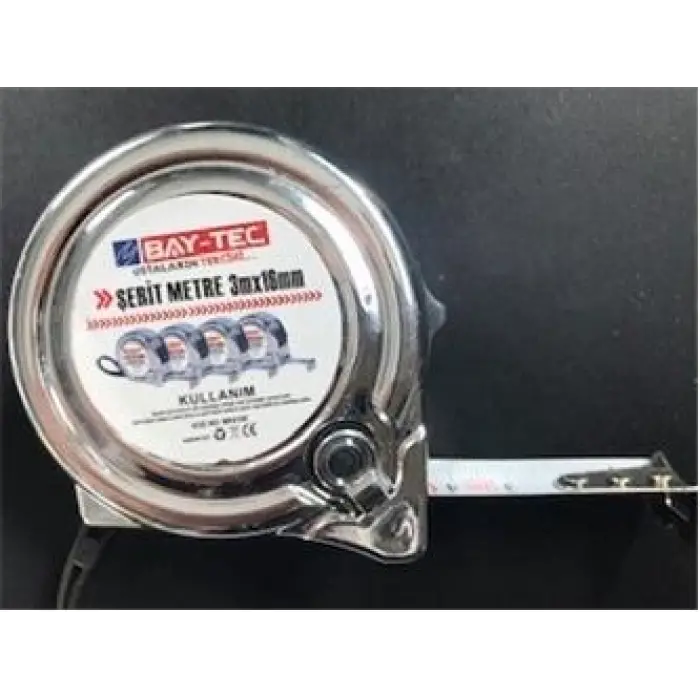 Bay-Tec Mk4145 3Mt 16MM Krom Şerit Metre (KDO)
