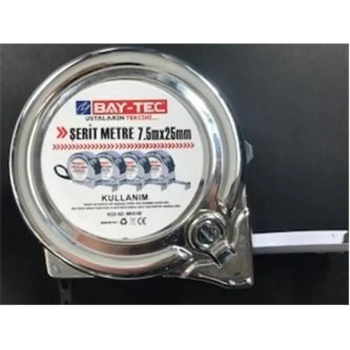 Bay-Tec Mk4148 7.5Mt 25MM Krom Şerit Metre (KDO)