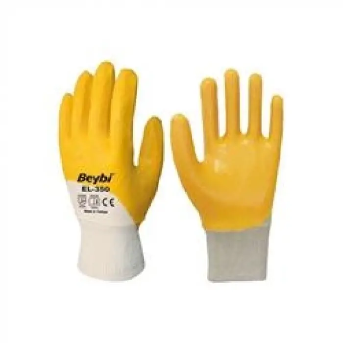 Beybi Pamuk Nitril PMK KN350 9 Beden Eldiven 12li Paket EN388 (2111X)