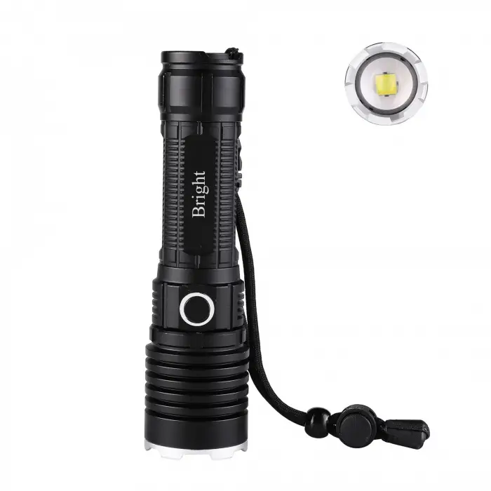 Bright Ght-5761 Xp50 Led 3 Mod Zoomlu Yağmur Suyu Geçirmez Şarjlı El Feneri
