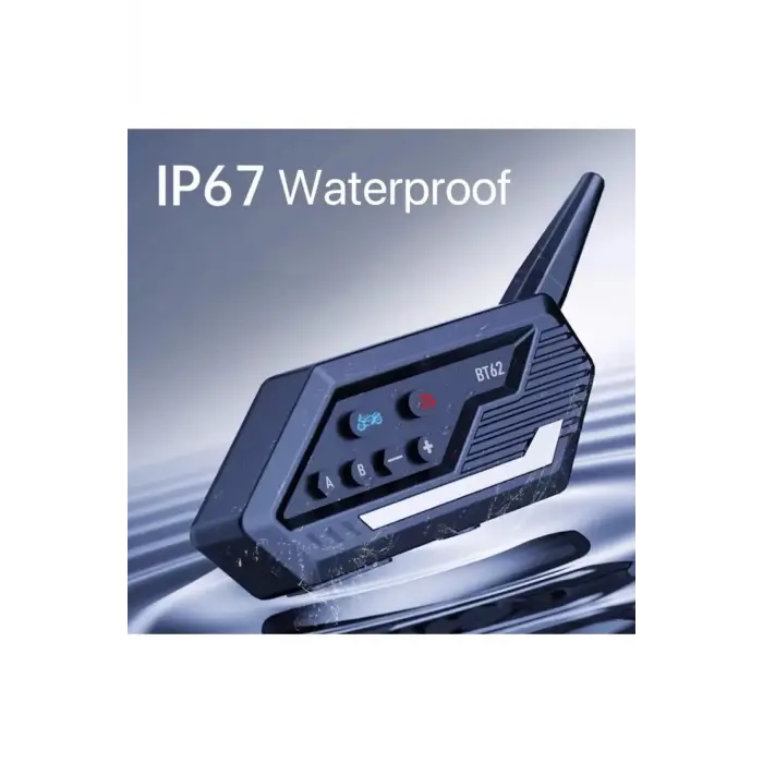 Bt62 Motosiklet Kask Kulaklığı Bluetooth Intercom 2 Intercom Bağlantılı