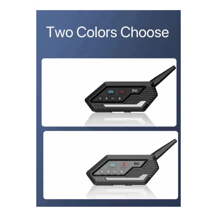 Bt62 Motosiklet Kask Kulaklığı Bluetooth Intercom 2 Intercom Bağlantılı