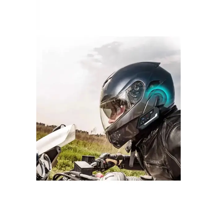Bt62 Motosiklet Kask Kulaklığı Bluetooth Intercom 2 Intercom Bağlantılı