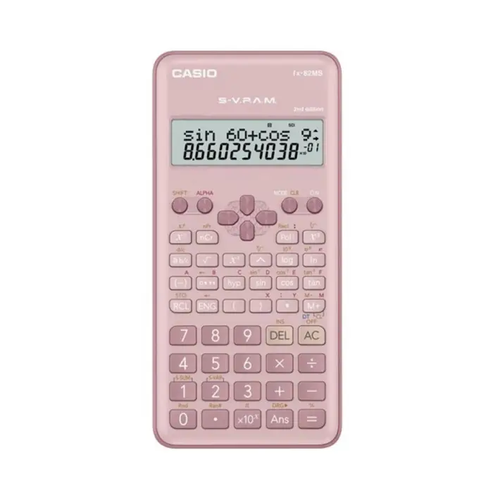 Casio FX-82MS-2-PK-W-DTF Versiyon Bilimsel Pembe Fonksiyonlu Hesap Makinesi