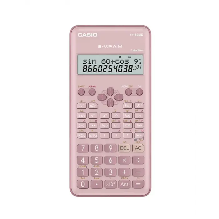 Casio FX-82MS-2-PK-W-DTF Versiyon Bilimsel Pembe Fonksiyonlu Hesap Makinesi