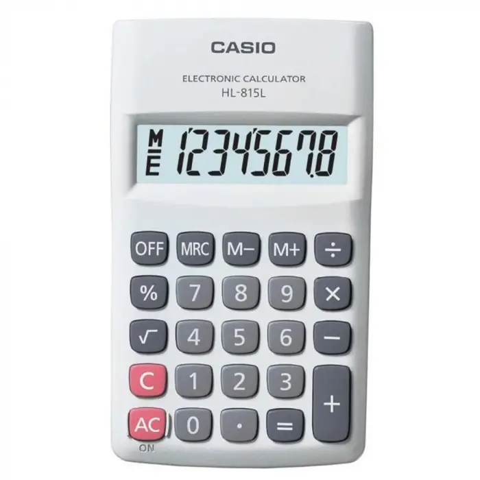 Casio HL-815L-WE 8 Hane Beyaz Hesap Makinesi