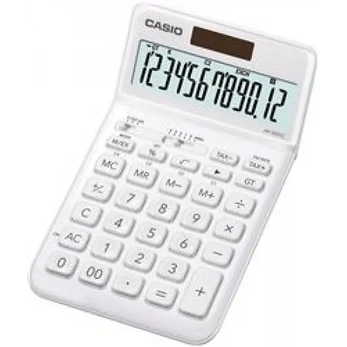 Casio JW-200SC-WE 12 Hane Beyaz Masa Üstü Hesap Makinesi