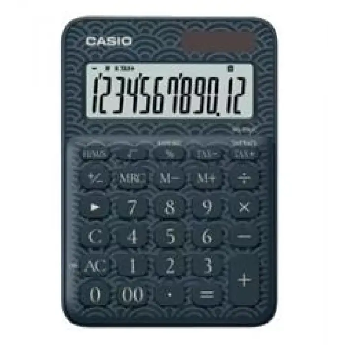 Casio MS-20UC-JBU 12 Hane Lacivert Desenli Masa Üstü Hesap Makinesi