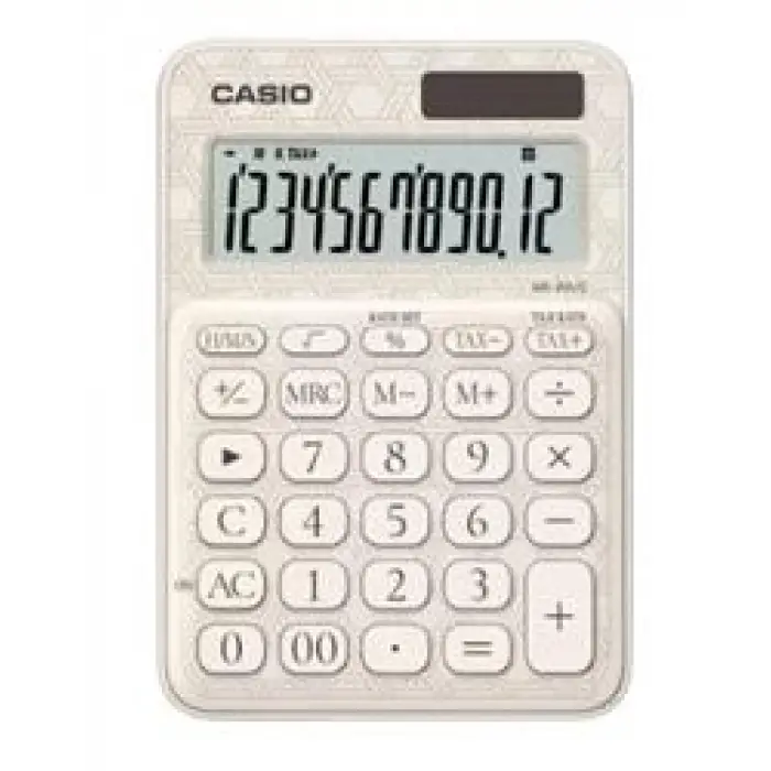 Casio MS-20UC-JWE 12 Hane Beyaz Desenli Masa Üstü Hesap Makinesi