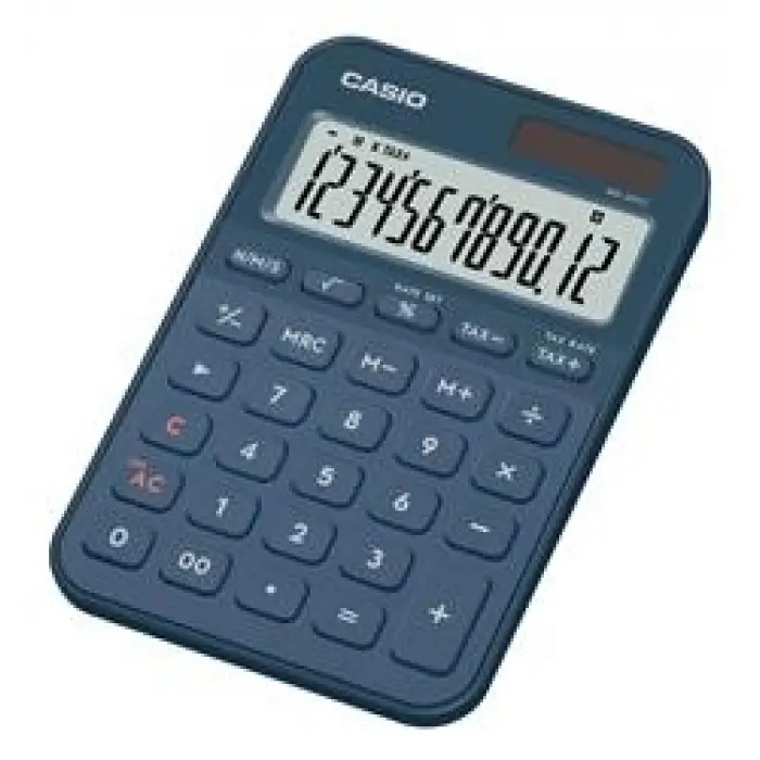 Casio MS-20YC-NY 12 Hane Lacivert Masa Üstü Hesap Makinesi