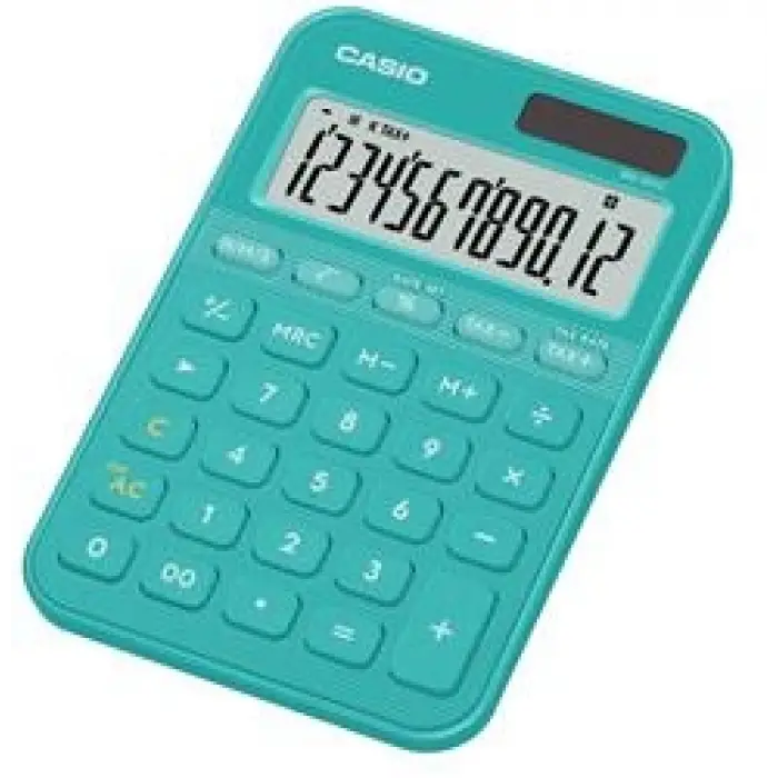 Casio MS-20YC-TU 12 Hane Turkuaz Masa Üstü Hesap Makinesi