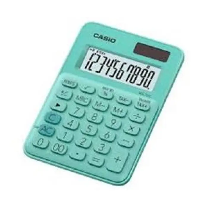 Casio MS-7UC-GN 10 Hane Yeşil Masa Üstü Hesap Makinesi (KDO)