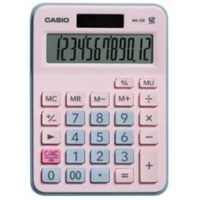 Casio MX-12B-PKLB Açık Pembe+Açık Mavi 12 Hane Masa Üstü Hesap Makinesi