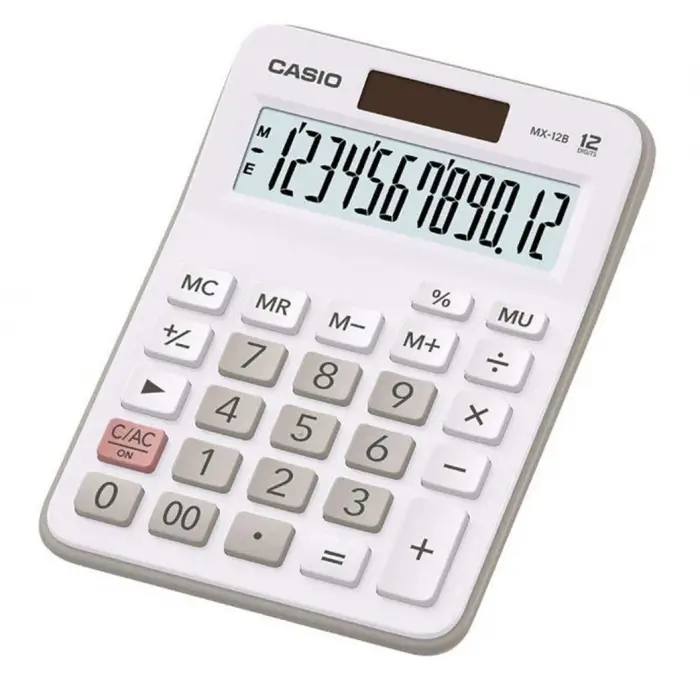 Casio MX-12B-WE Beyaz 12 Hane Masa Üstü Hesap Makinesi