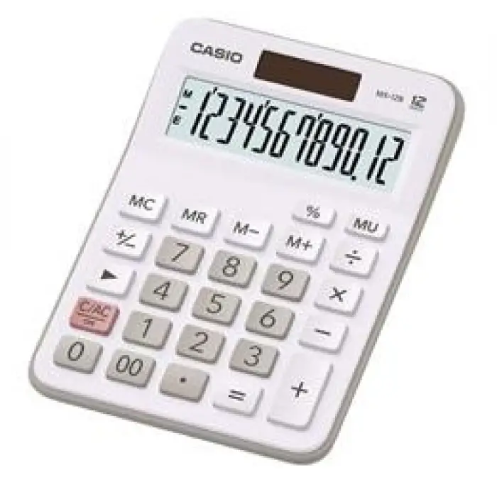 Casio MX-12B-WE Beyaz 12 Hane Masa Üstü Hesap Makinesi