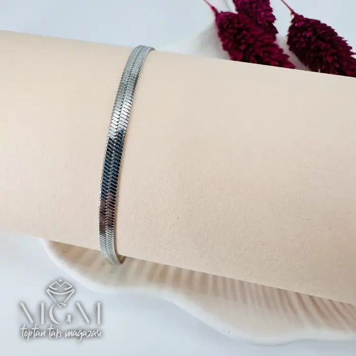 Rodyum Çelik Bileklikler 16+5 Cm Uzatma Payı - Kbl0121