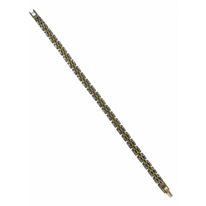 Rodyum- Çelik  Erkek Çelik Bileklik Boy 21.5 Cm / En 0.6 Mm  - Ebl0063