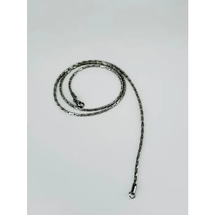 Rodyum Çelik Erkek Kolye 60 Cm - Ekl0021