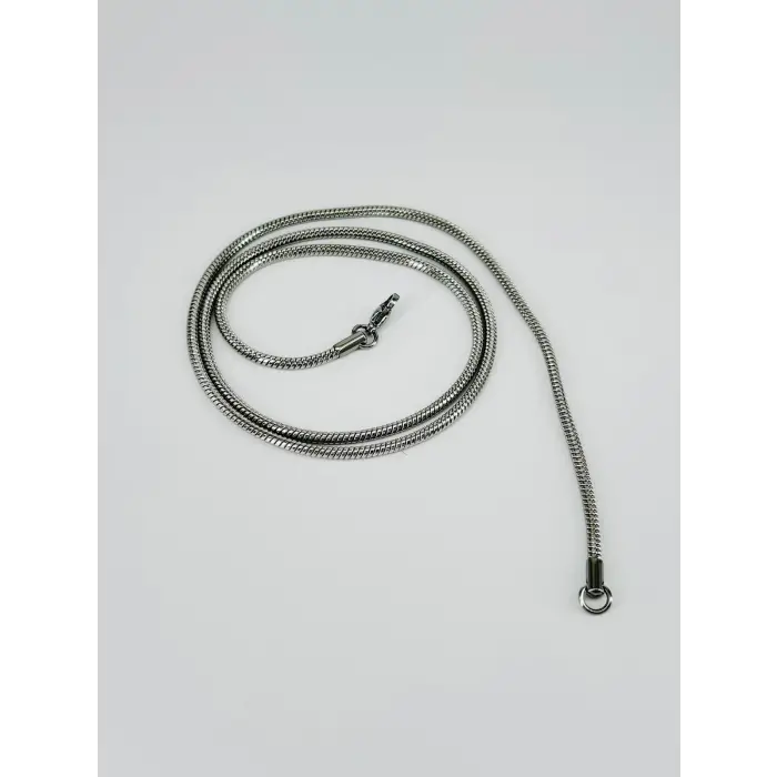 Rodyum Çelik Erkek Kolye 60 Cm - Ekl0022