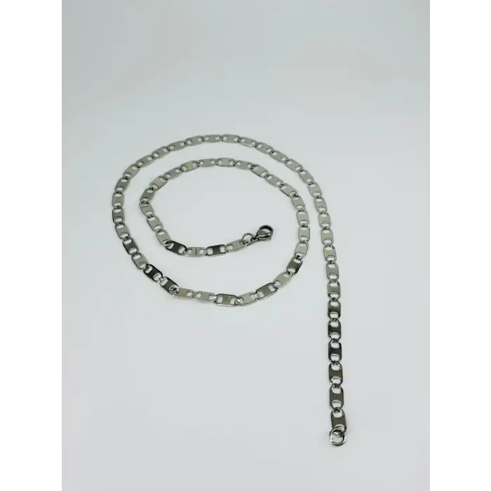 Rodyum Çelik Erkek Kolye 60 Cm - Ekl0017
