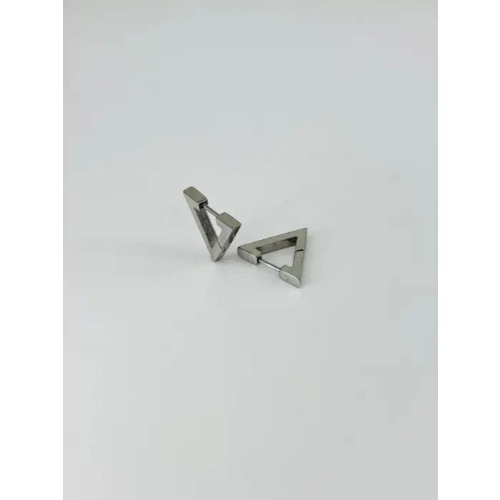 Rodyum   Çelik Erkek Küpe Çap (9 Mm) Kalınlık (3 Mm) - Ekp0019