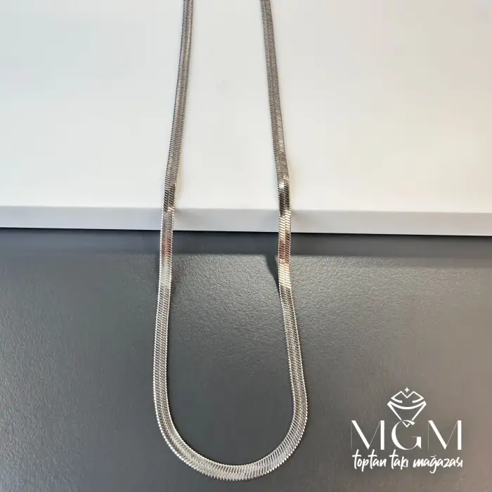 Rodyum Çelik Kolyeler 40 + 5 Cm Uzatma Payı - Kl0074
