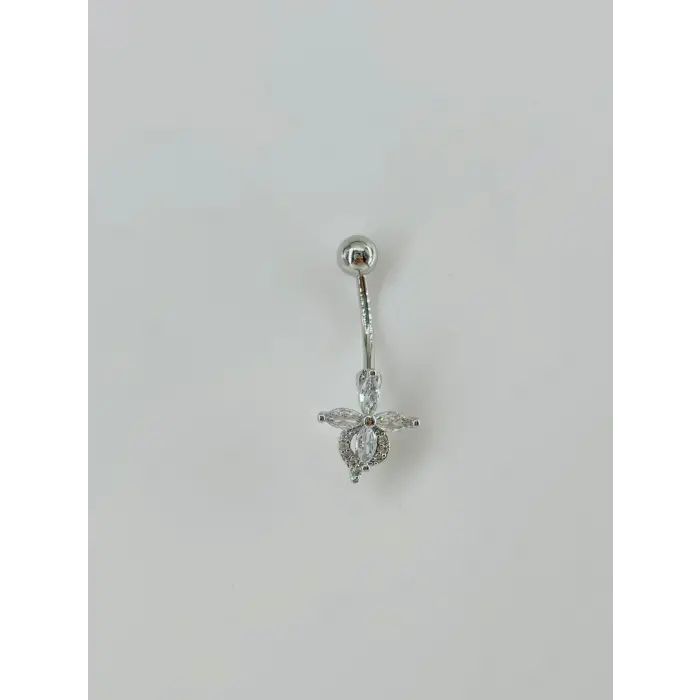 Çiçek Detaylı Göbek Piercing - Pg0032