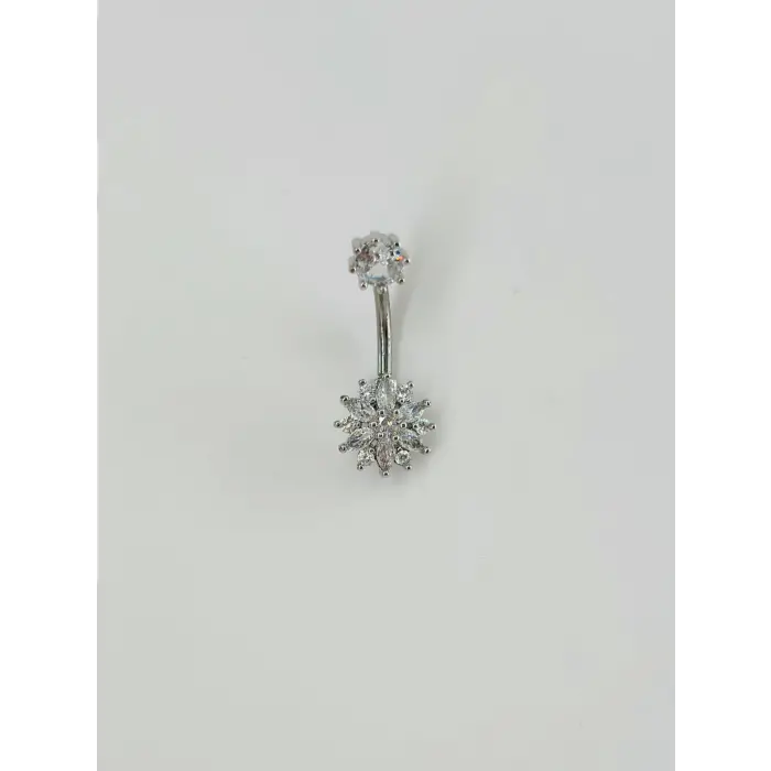 Çiçek Detaylı Göbek Piercing - Pg0088