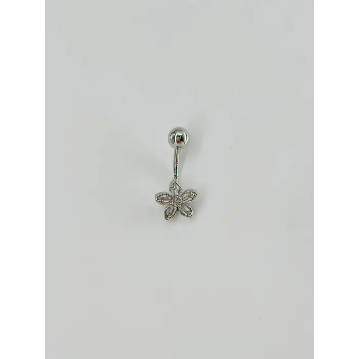 Çiçek Detaylı Göbek Piercing - Pg0085