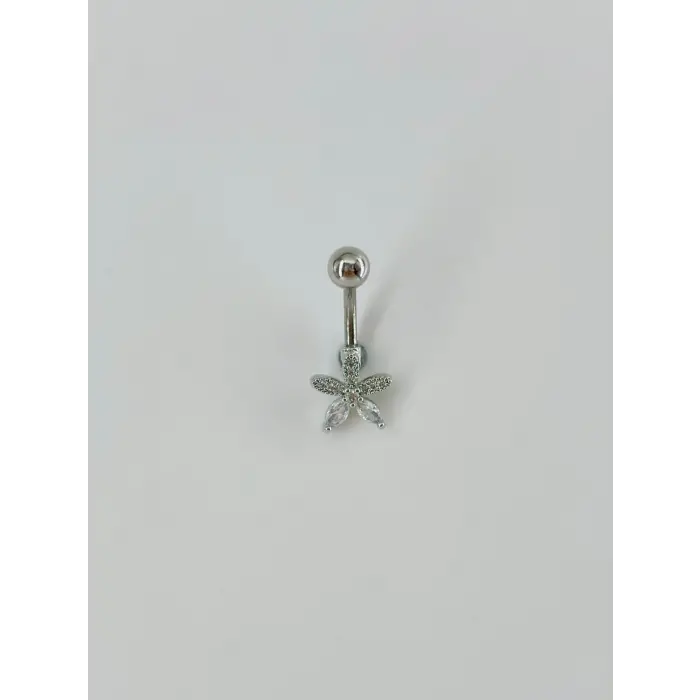 Çiçek Detaylı Göbek Piercing - Pg0028