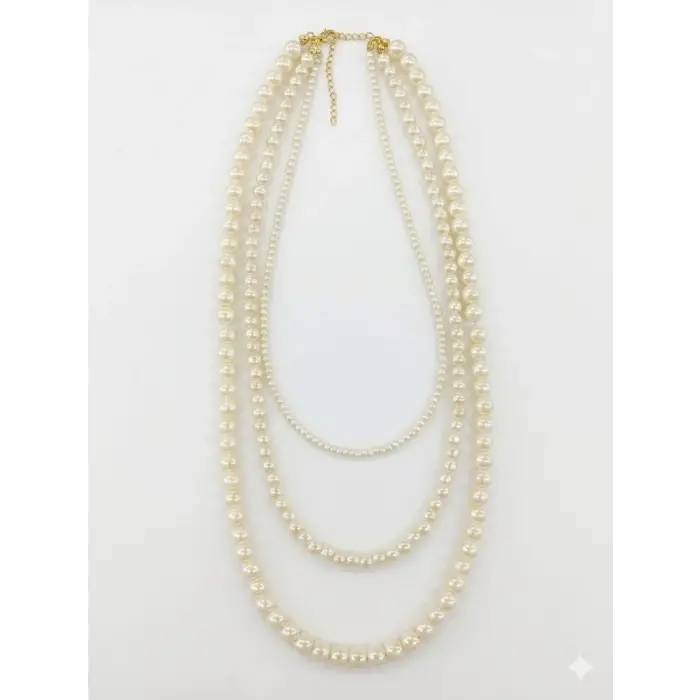 Classic Glow İnci Katman Kolye - Kl0308