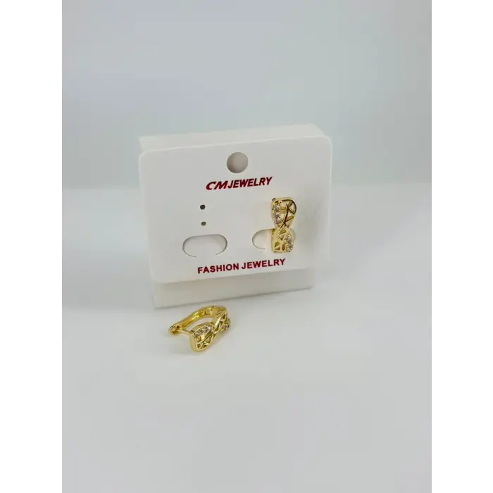   Zirkon Taşlı Pirinç Küpeler - Kp00490