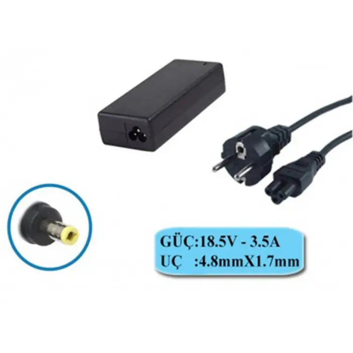 Compaxe CLH-306 Hp 65W 18.5V 3.5A 4.8-1.7 Notebook Adaptörü (KDO)
