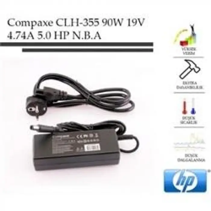 Compaxe CLH-355 90W 19V 4.74A 7.4-5.0 HP Compaqe  Notebook Adaptörü (KDO)