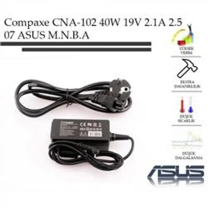 Compaxe CNA-102 40W 19V 2.1A 2.5-07 Asus Adaptör (KDO)