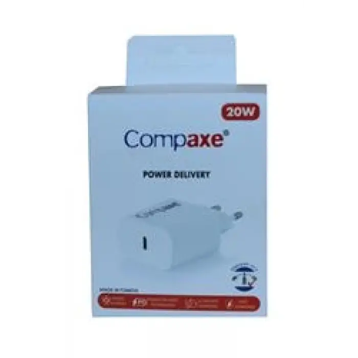 Compaxe CTA-200C PD USB-C 3.0 20W Ev Şarj Kafa (KDO)