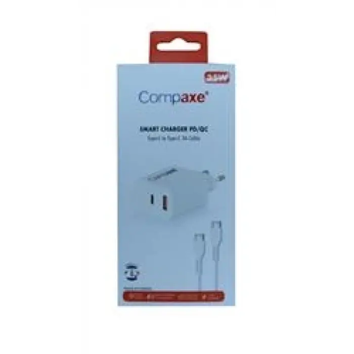 Compaxe CTA-350TT  35W 5V 3A PD-QC+ Type-C To Type-C  Şarj Kablosu (KDO)