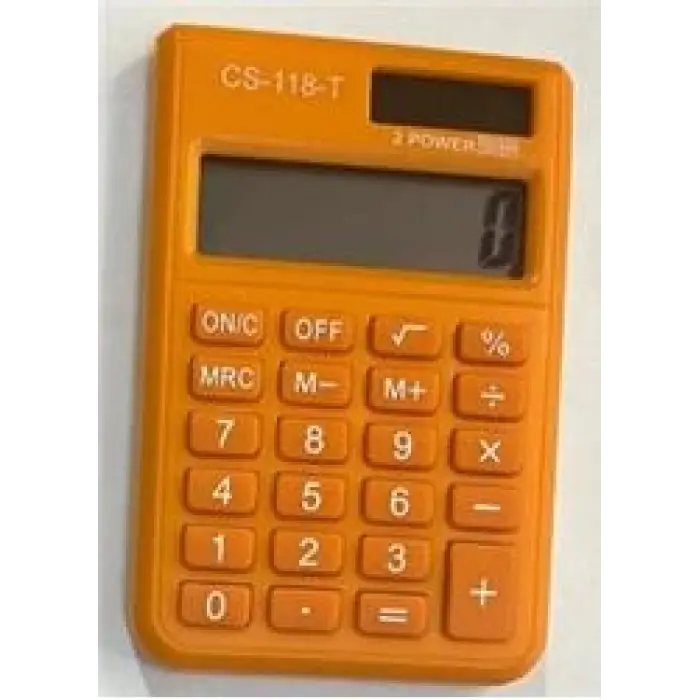 CSL CS-118-T Turuncu 8 Hane Cep Tipi Hesap Makinesi