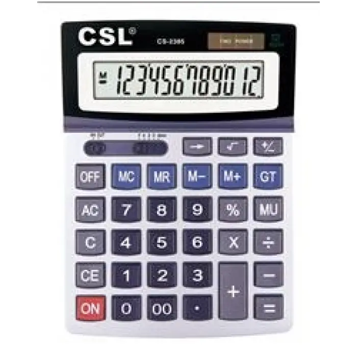 CSL CS-2385 12 Hane Masa Tipi Oynar Başlıklı Hesap Makinesi